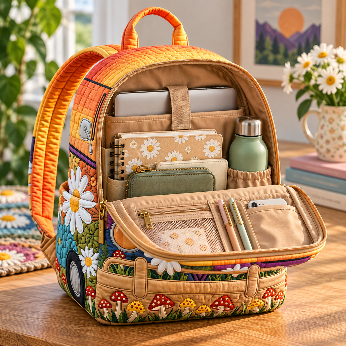 Quilted Boho Rucksack – Dreams in the Sunset
