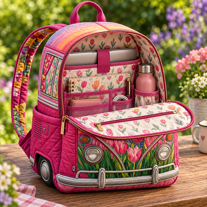 Quilted Boho Rucksack – Rose Dawn
