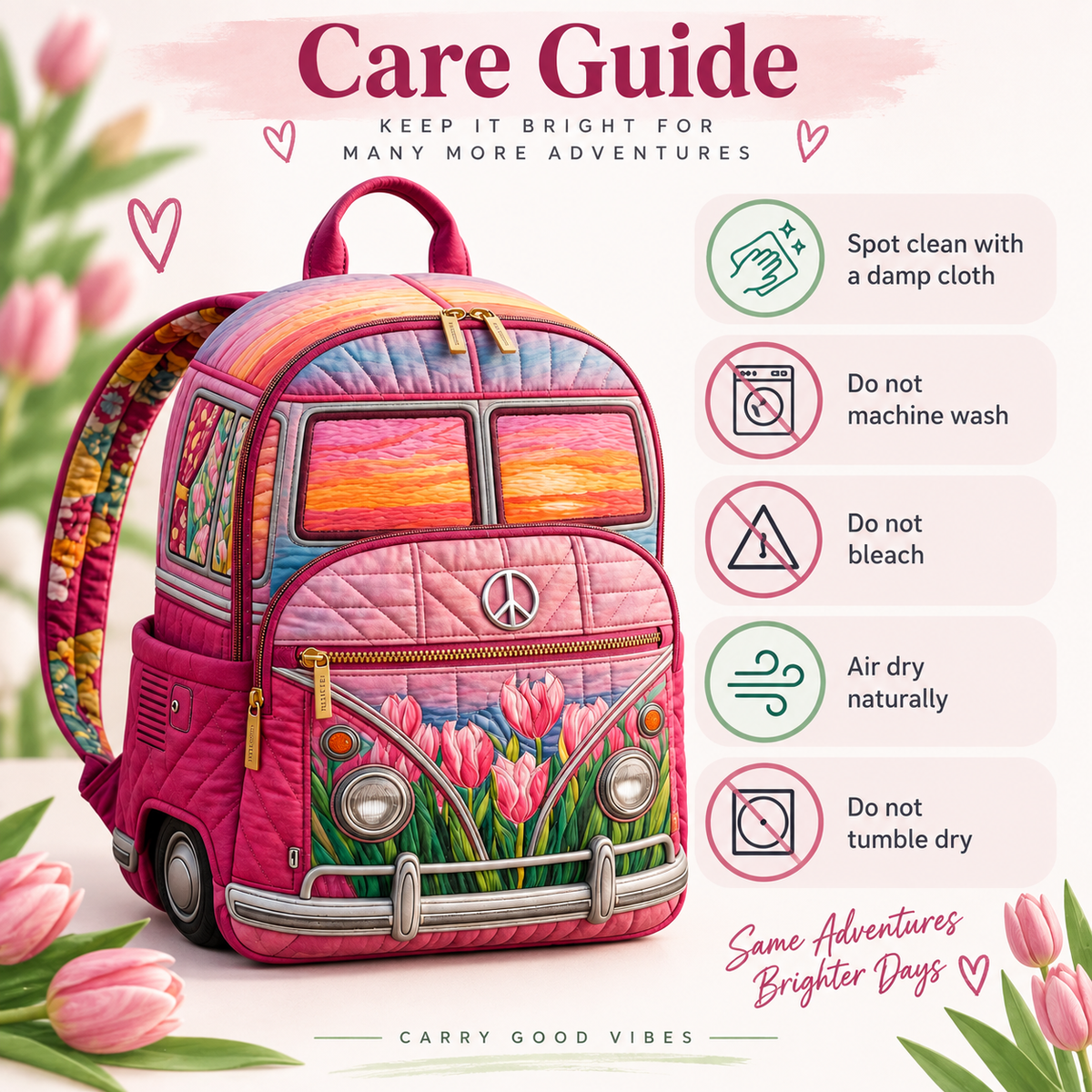 Quilted Boho Rucksack – Rose Dawn