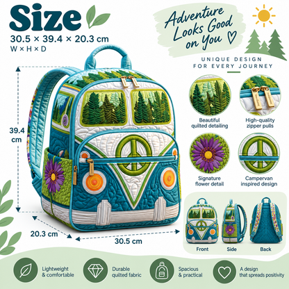 Quilted Boho Rucksack – Forest Walk
