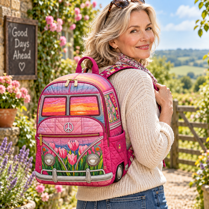 Quilted Boho Rucksack – Rose Dawn