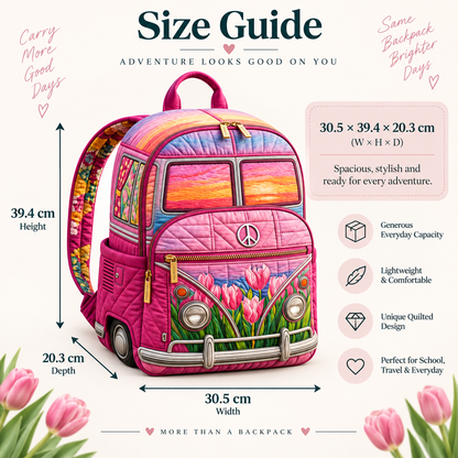 Quilted Boho Rucksack – Rose Dawn