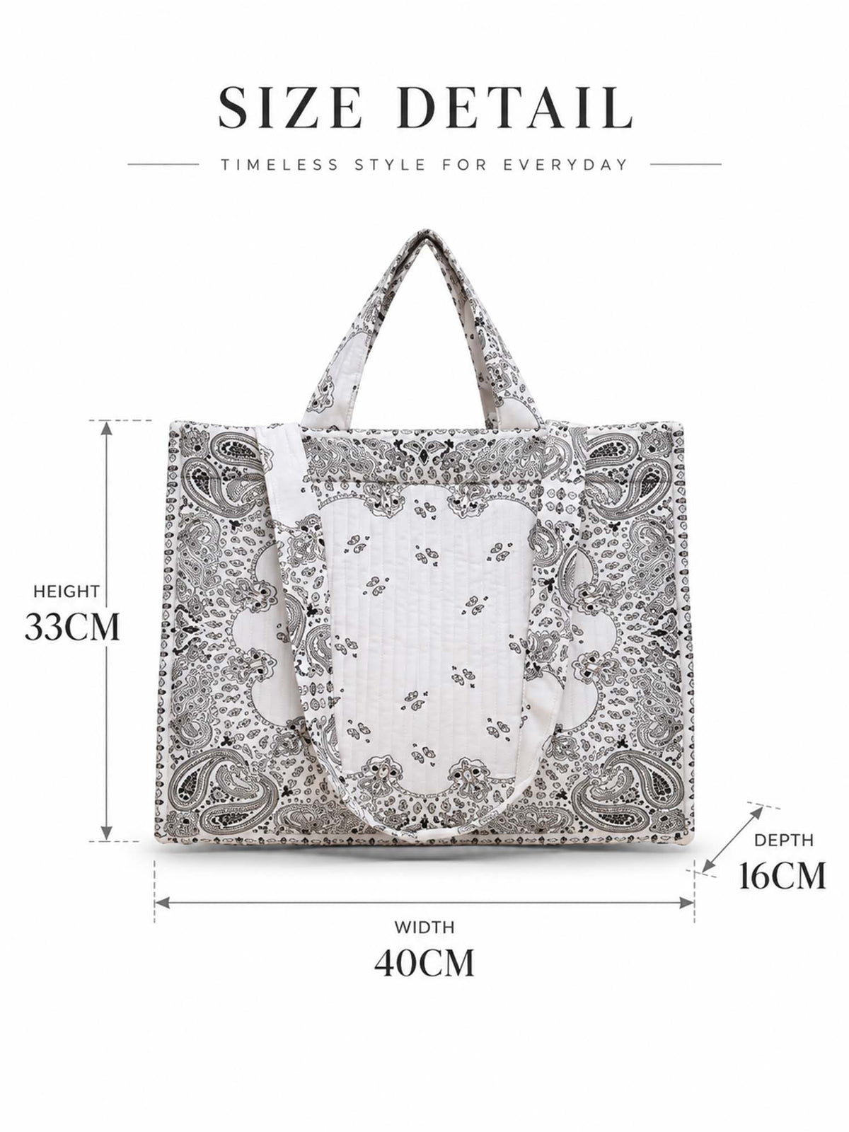Vintage Bandana Paisley Quilted Tote Bag