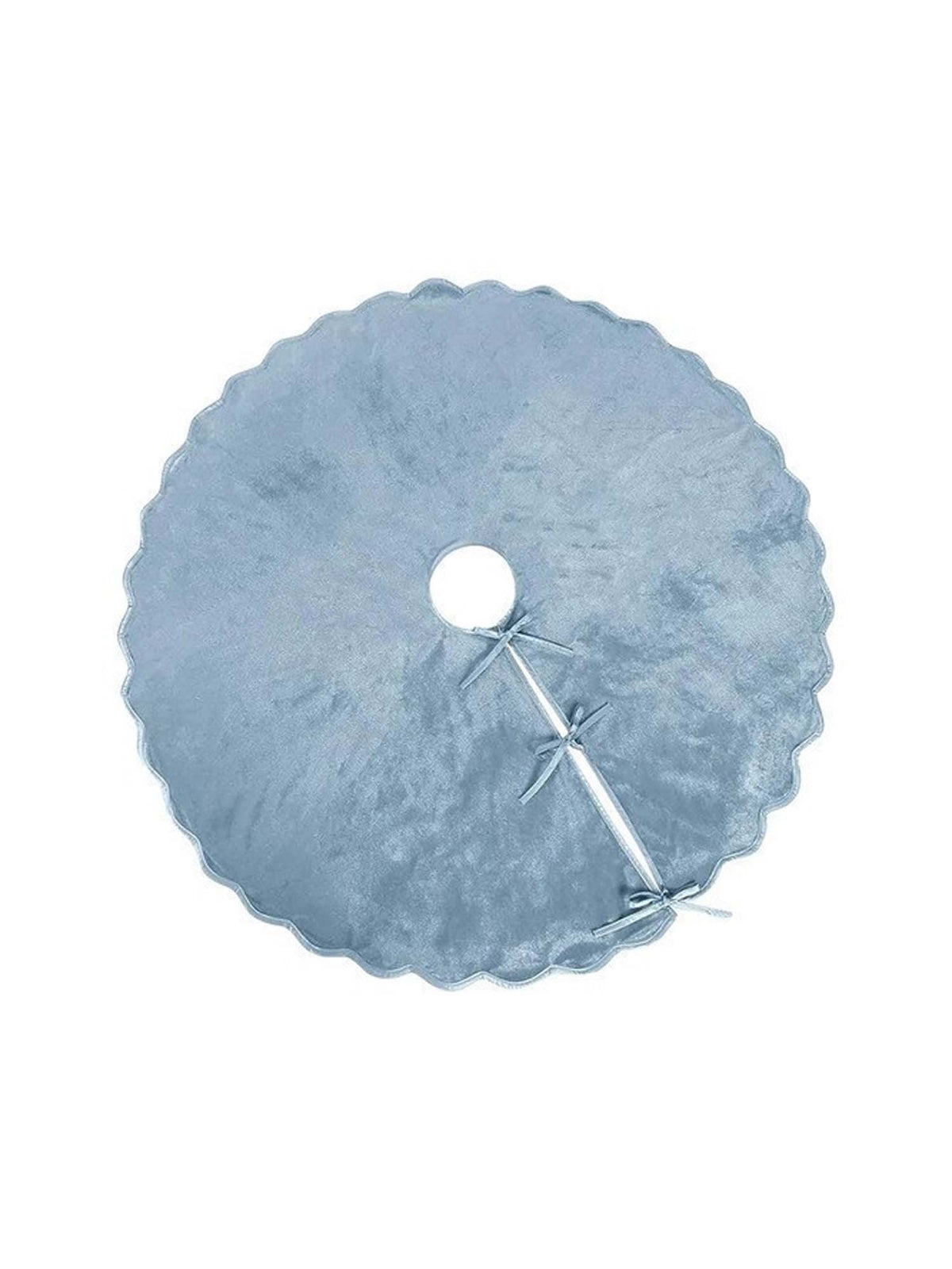 Scalloped Velvet Christmas Tree Skirt
