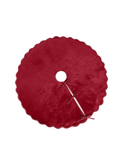 Scalloped Velvet Christmas Tree Skirt