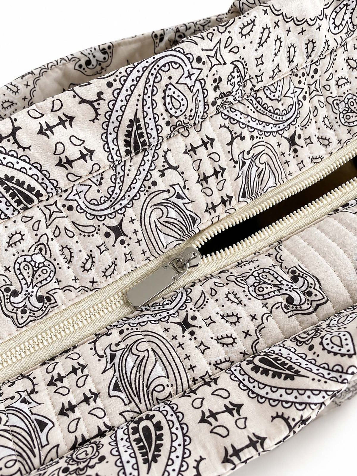 Vintage Bandana Paisley Quilted Tote Bag