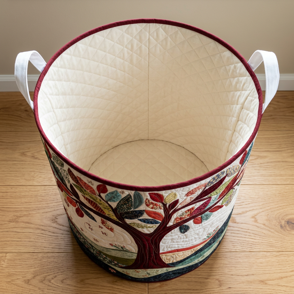 Gewatteerde wasmand Gloeiende boom