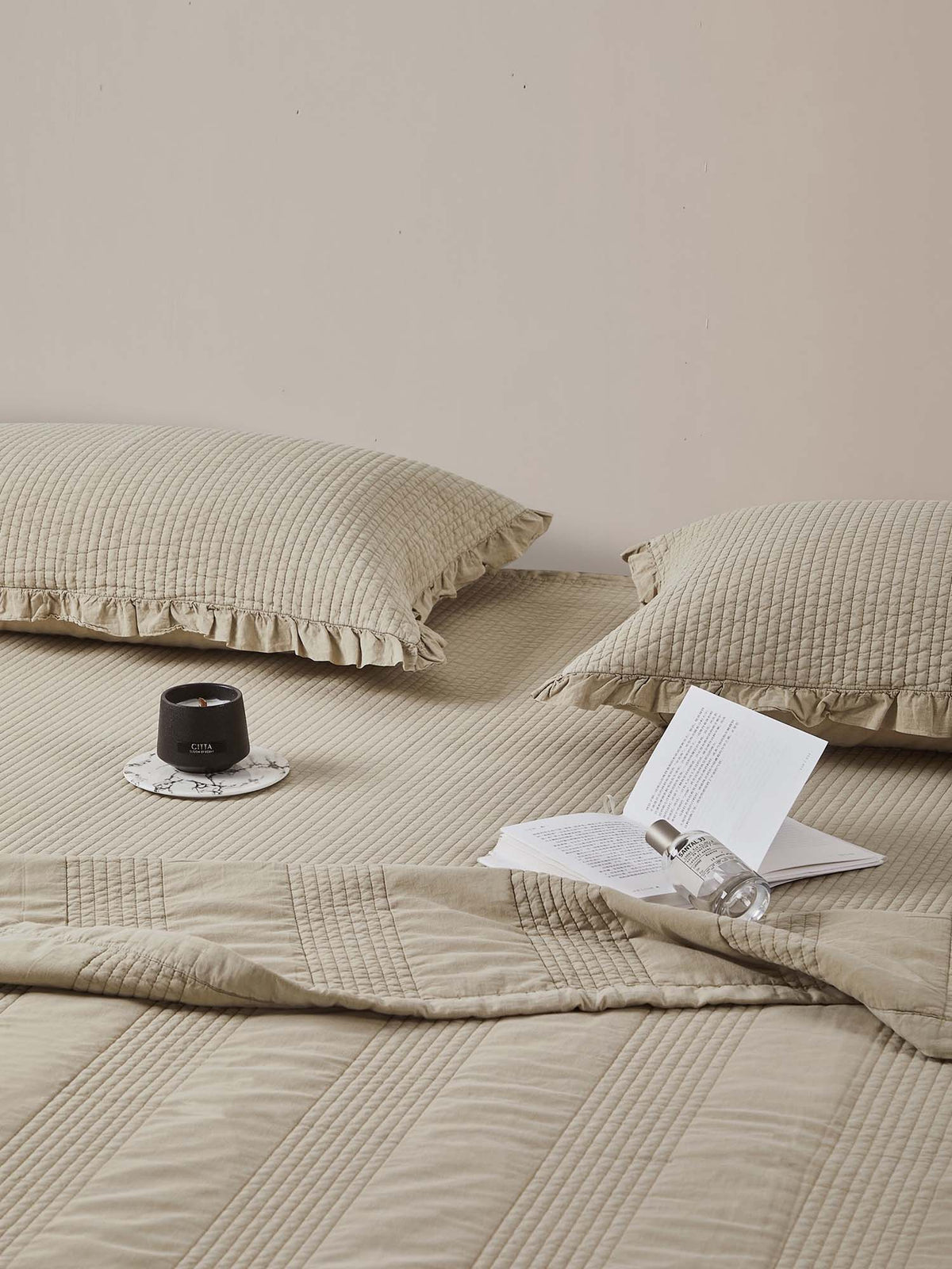 Classic Stripe Quilted 3-Piece Bedding Set