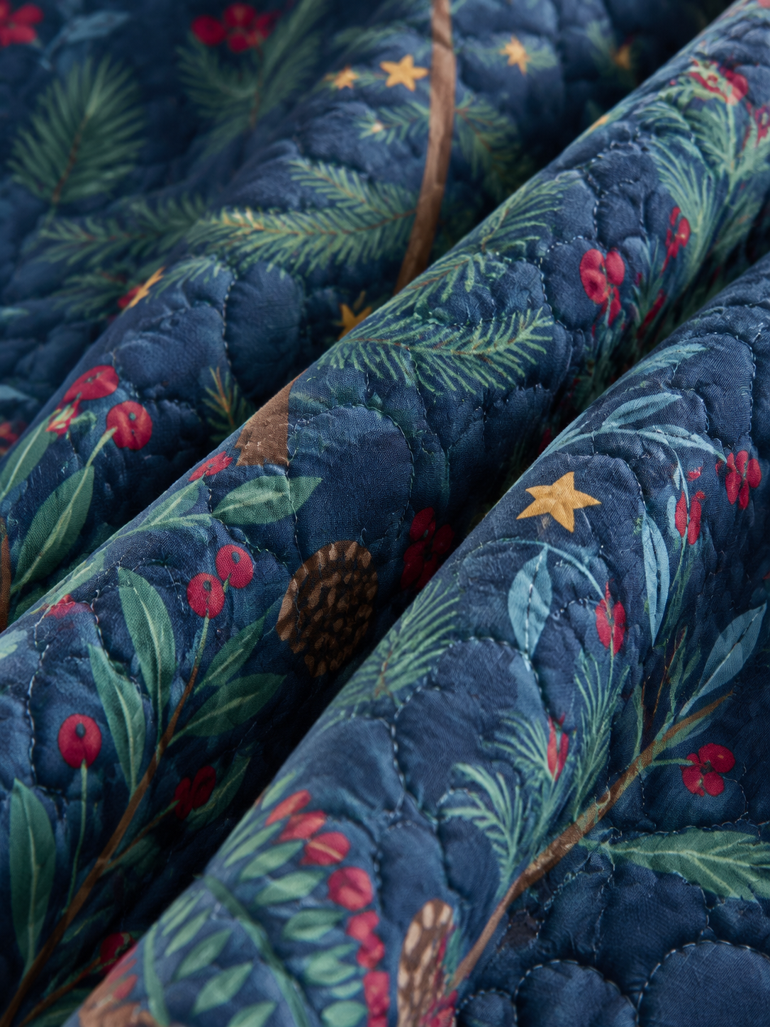 Evergreen Forest Christmas Quilted 3-Piece Bedding Set