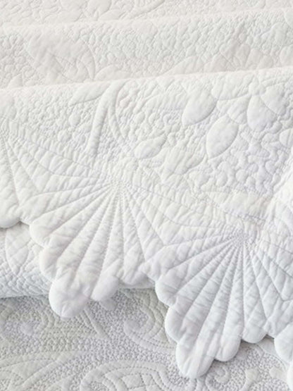 Serene Blossom 100% Cotton Floral Quilted Bedding Set
