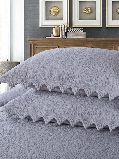 Serene Blossom 100% Cotton Floral Quilted Bedding Set