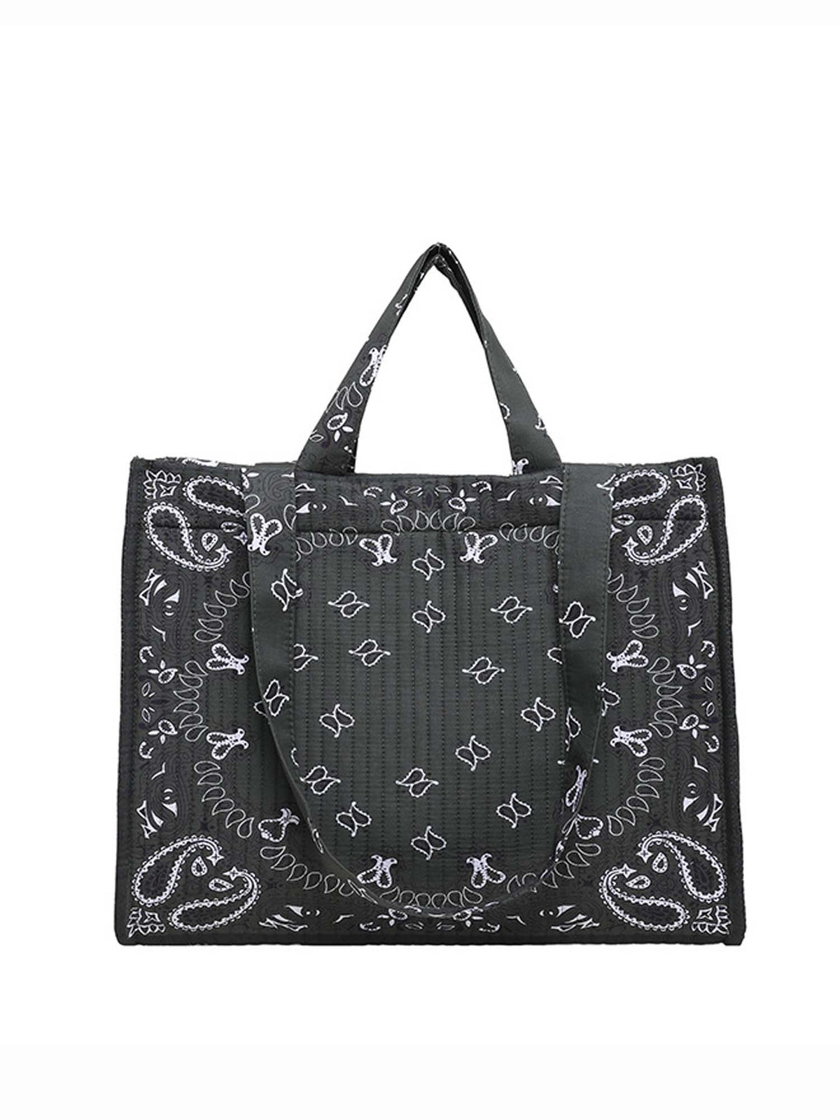 Vintage Bandana Paisley Quilted Tote Bag