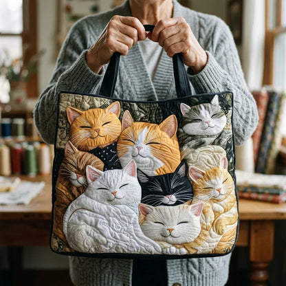 Dromende Kittens Gewatteerde Handgemaakte Tas