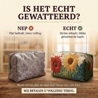 Gewatteerde make-uptas Bloemblaadjesgloed