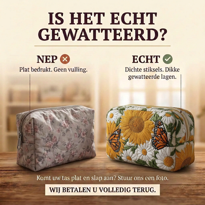 Gewatteerde make-uptas Bloemengloed