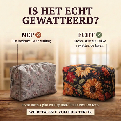 Gewatteerde make-uptas Bloemenschoonheid