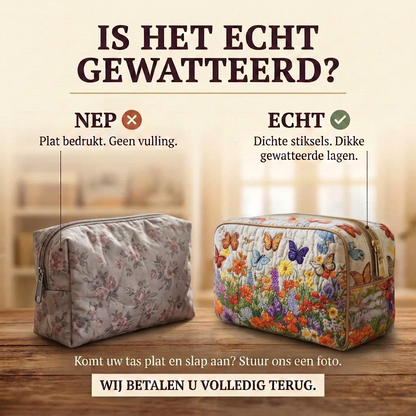 Gewatteerde make-uptas Bloementuin