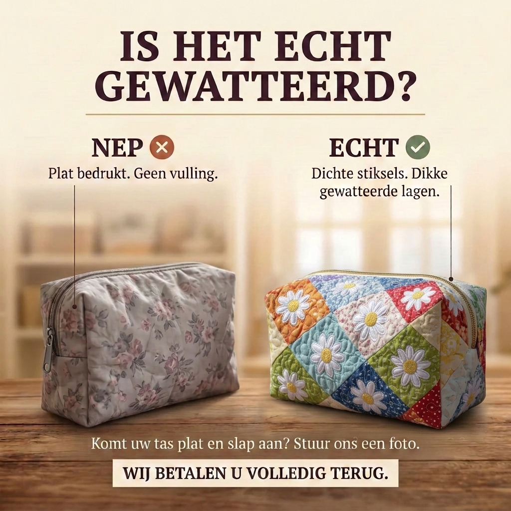 Gewatteerde make-uptas Bloemrijke Charme