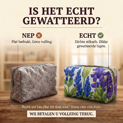 Gewatteerde make-uptas Bloesem van Licht