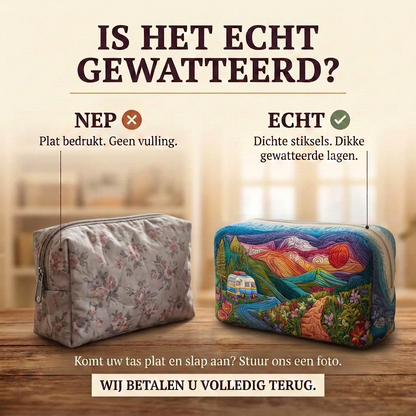 Gewatteerde make-uptas Busje in de Bergen