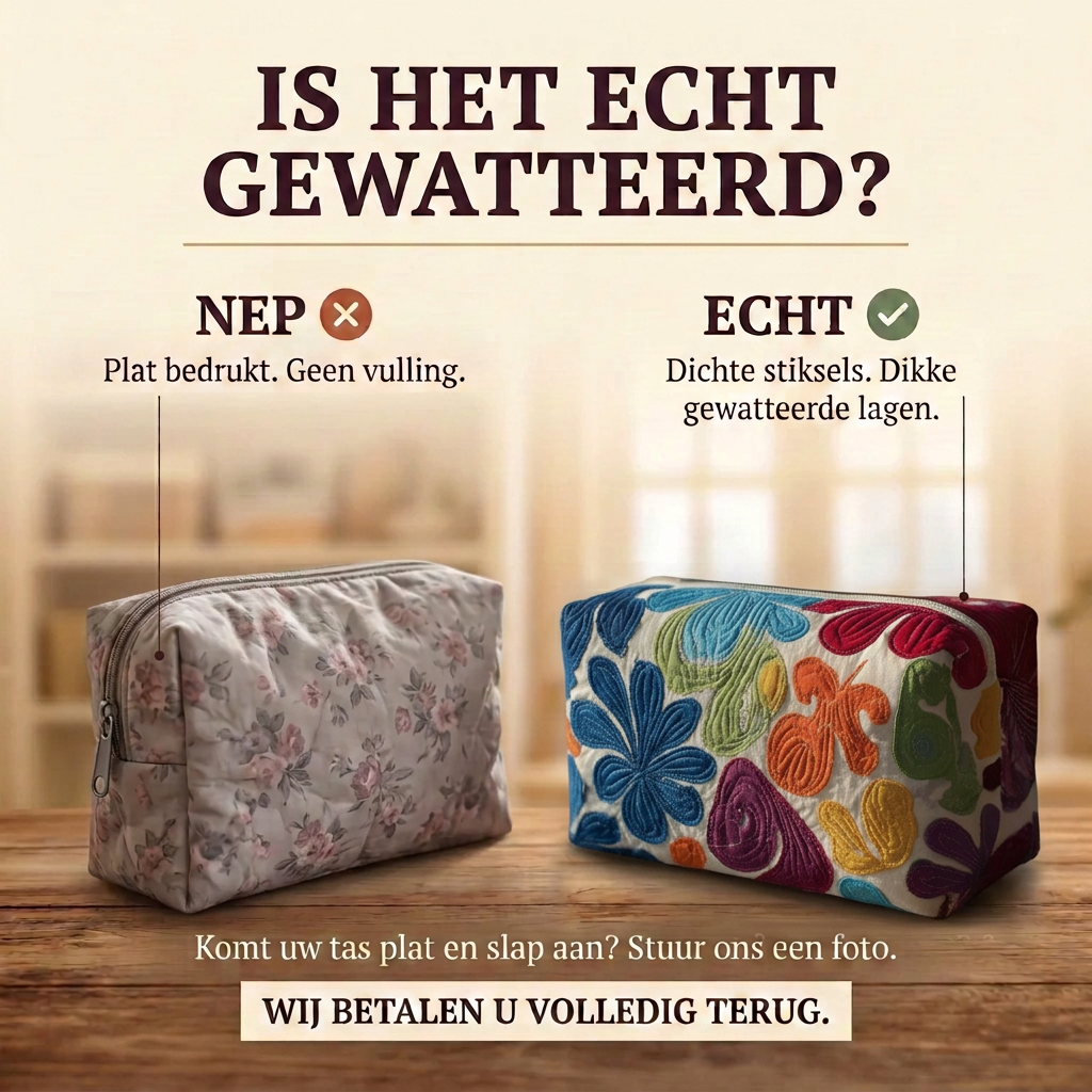 Gewatteerde make-uptas Gloed van Harmonie
