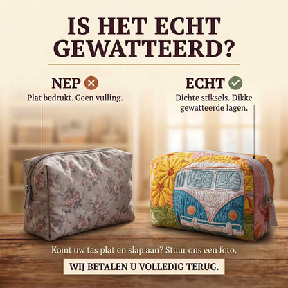 Gewatteerde make-uptas Gouden Horizon-busje
