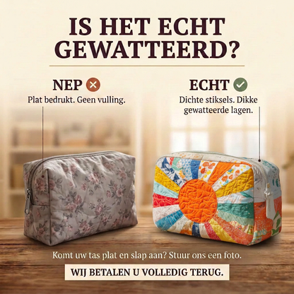Gewatteerde make-uptas Gouden Straal