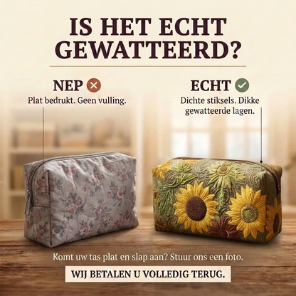 Gewatteerde make-uptas Gouden Veld