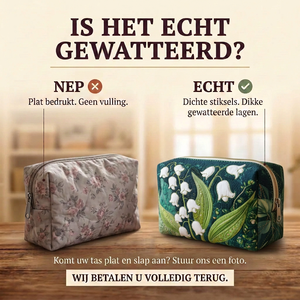 Gewatteerde make-uptas Gracieuze Lelie