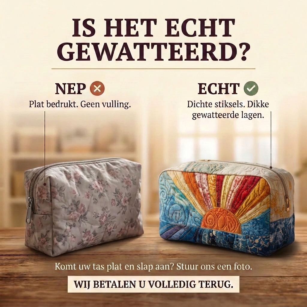 Gewatteerde make-uptas Kalme Golf