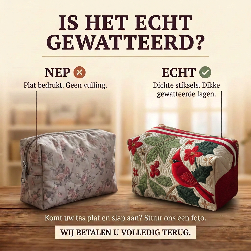 Gewatteerde make-uptas Kardinaal en Hulst