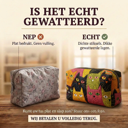 Gewatteerde make-uptas Kattentuin