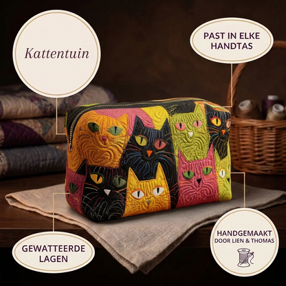 Gewatteerde make-uptas Kattentuin