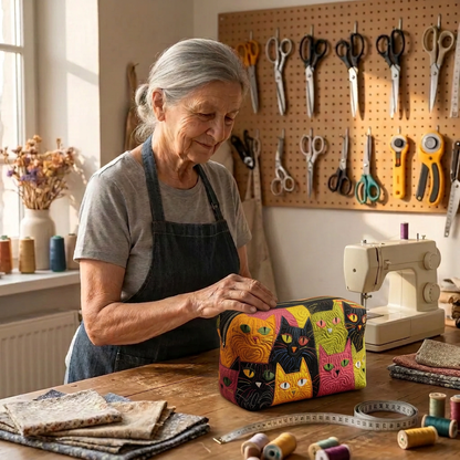 Gewatteerde make-uptas Kattentuin
