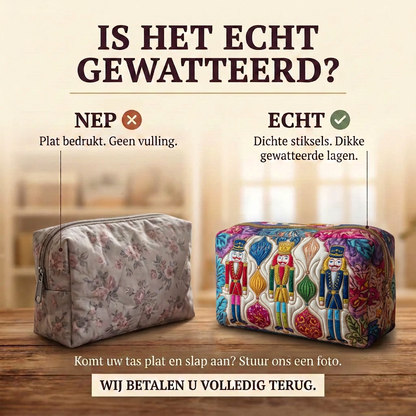 Gewatteerde make-uptas Kerstwachter
