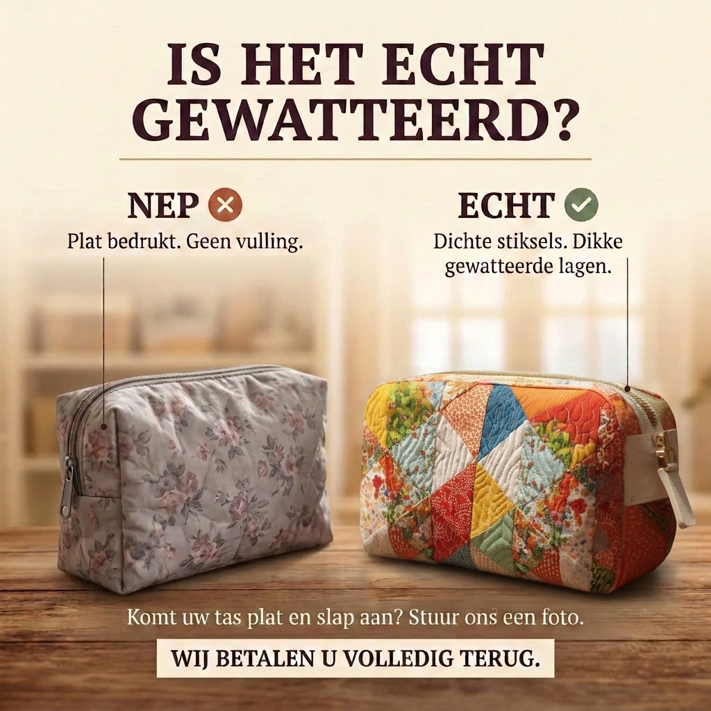 Gewatteerde make-uptas Kleurenritme