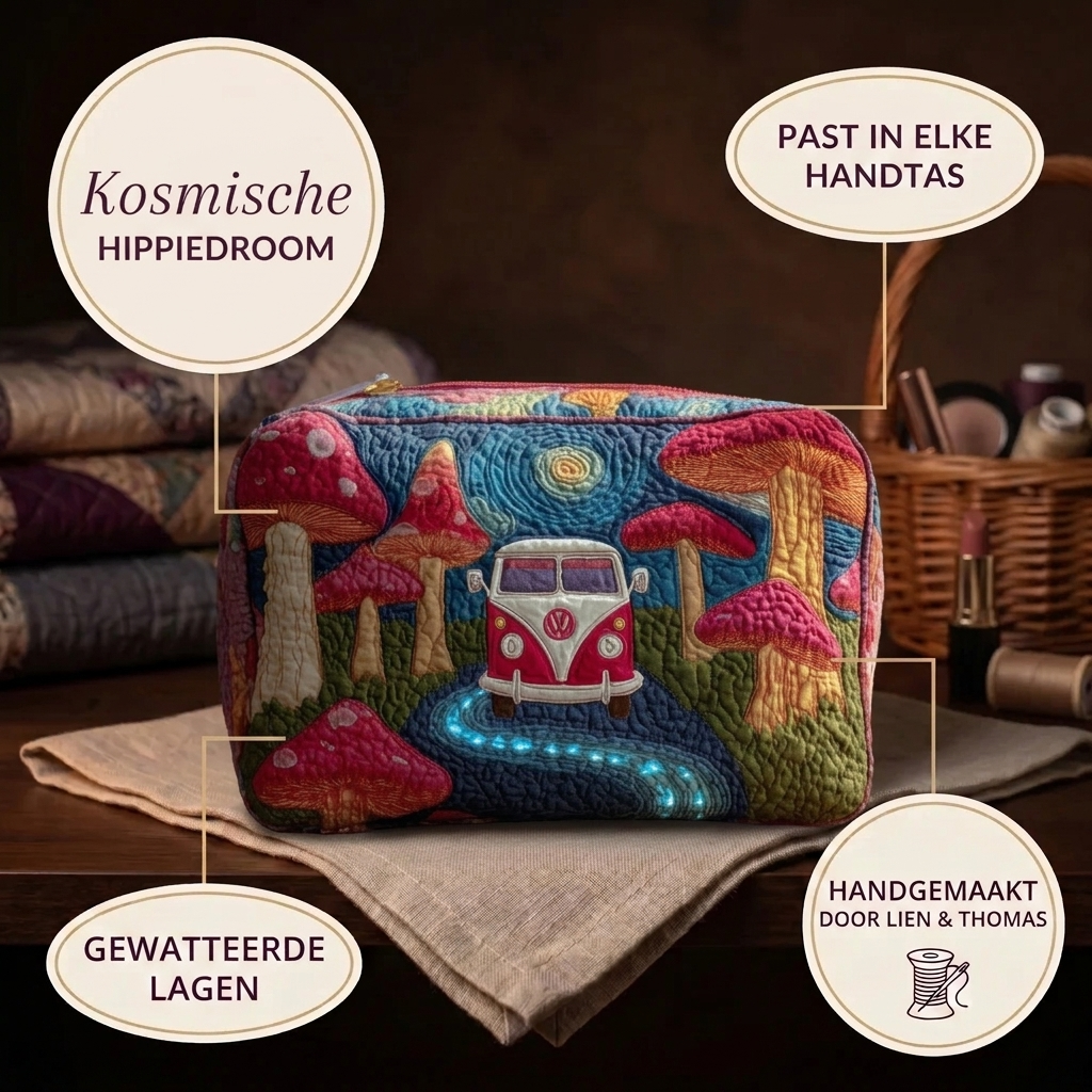 Gewatteerde make-uptas Kosmische Hippiedroom