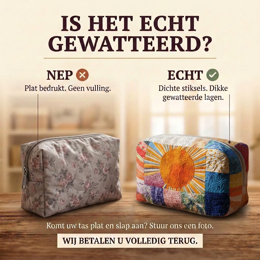 Gewatteerde make-uptas Luie Zon