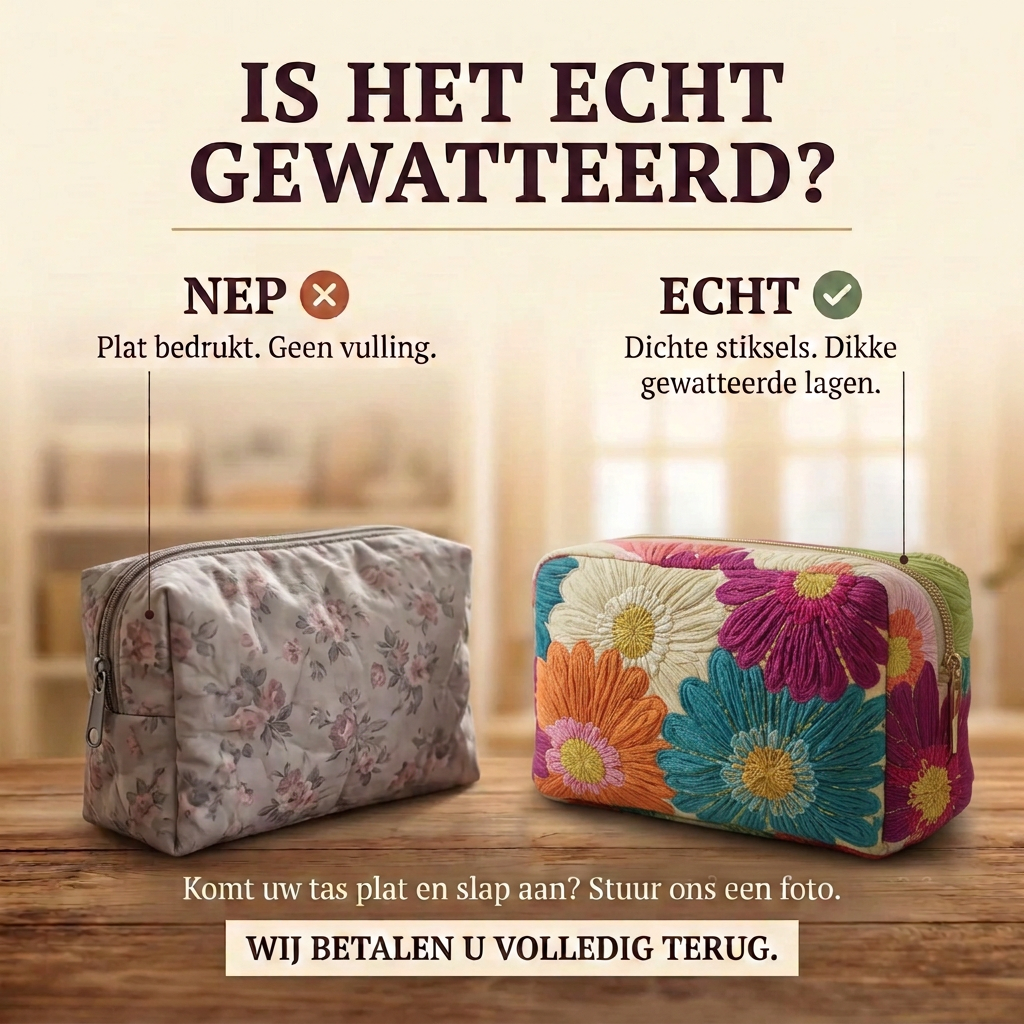 Gewatteerde make-uptas Madeliefjesgloed