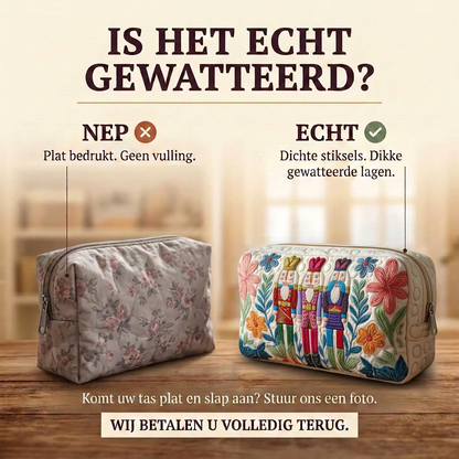 Gewatteerde make-uptas Notenkrakercharme