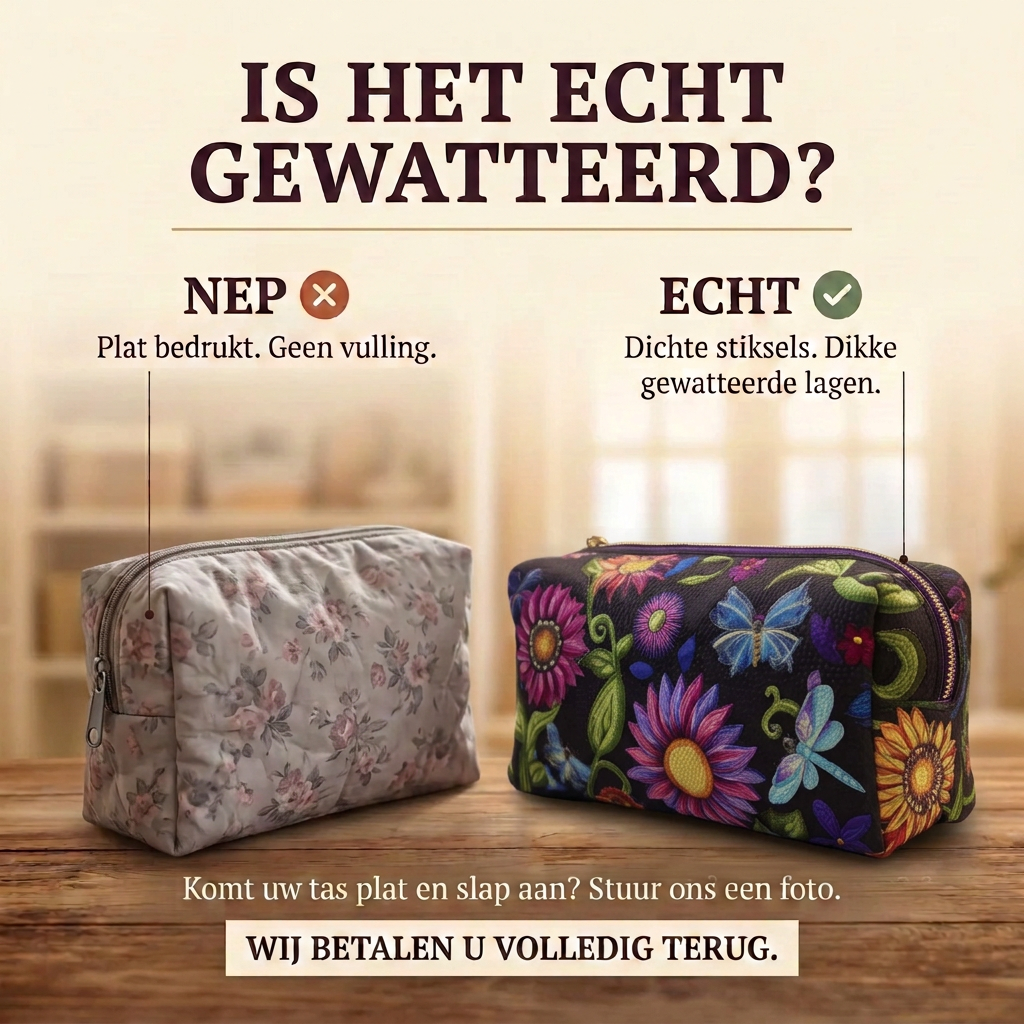 Gewatteerde make-uptas Ochtendgloed
