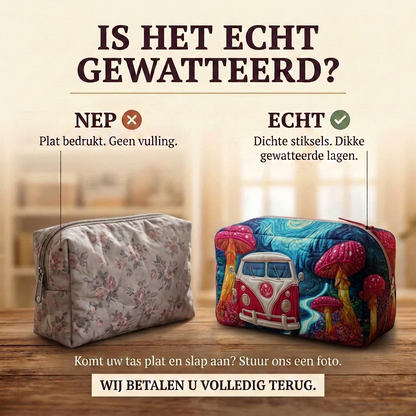 Gewatteerde make-uptas Paddenstoelenreis