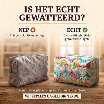 Gewatteerde make-uptas Pure Weide