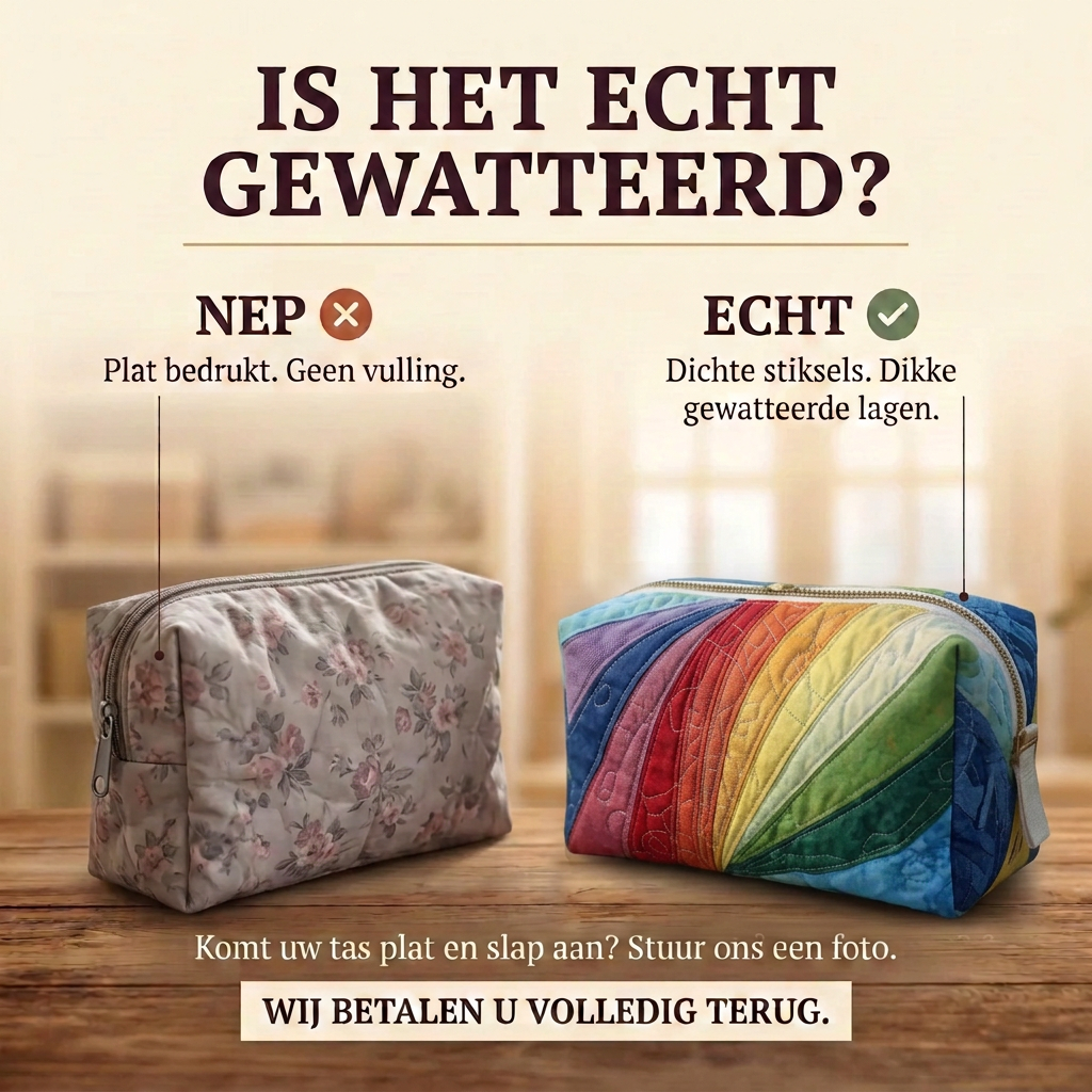 Gewatteerde make-uptas Regenboogstroom