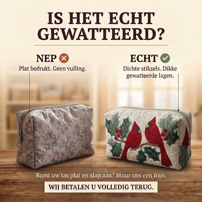 Gewatteerde make-uptas Rode Veer