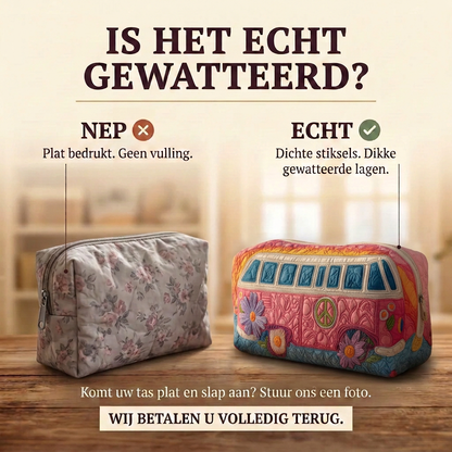 Gewatteerde make-uptas Rustige Reis
