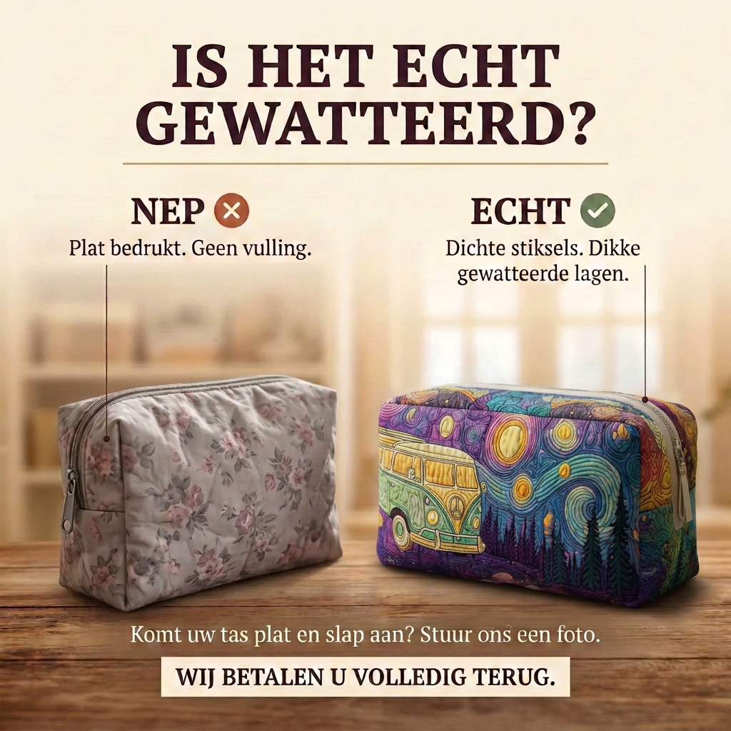 Gewatteerde make-uptas Sterrenrit