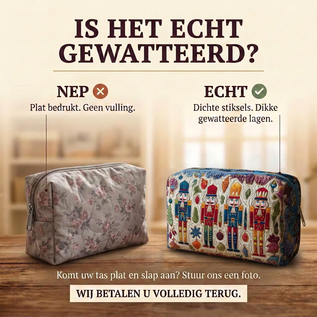 Gewatteerde make-uptas Stralende Notenkraker
