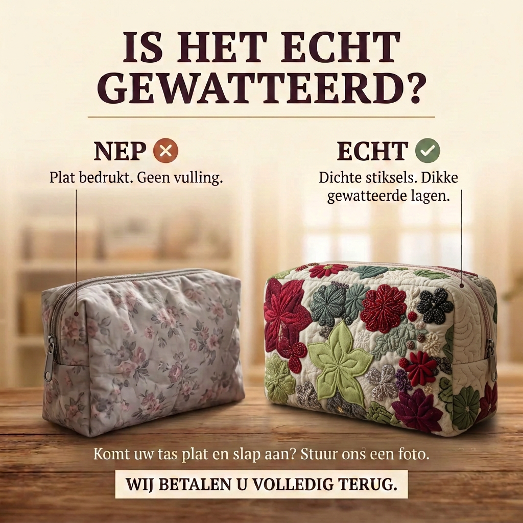 Gewatteerde make-uptas Tuinlied