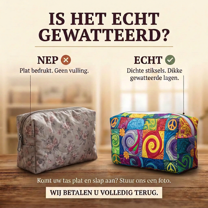 Gewatteerde make-uptas Vredesgevoel